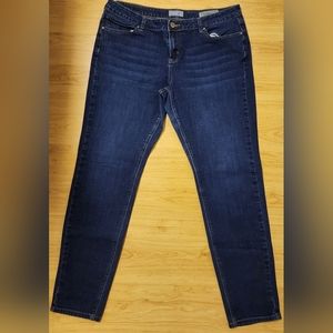 Denver Hayes Mid Rise Skinny Jeans, 14, Dark Denim